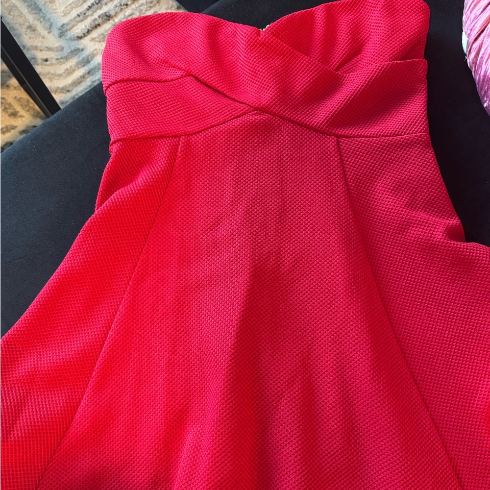SALE! Elegant Red Strapless Dress